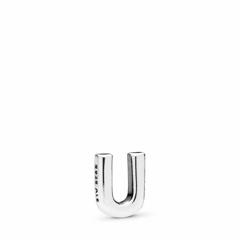 Pandora Letter U Petite Locket Charm Silver Egypt AD5720134